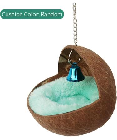 Violotoris Hanging Coconut Shell Bird Nest House Bed Natural Random Color Cushion Birdhouse Bird Hut Breeding Place Toy For Bird - Buy Online on GoSupps.com