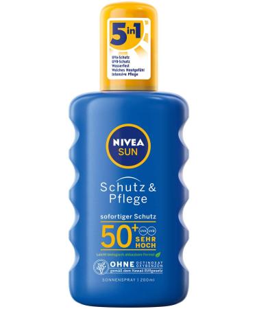 NIVEA SUN sun spray with improved formula sun protection factor 50+ 200 ml spray bottle protection & care
