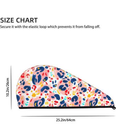 Hand Painted Abstract Leopard Print Microfiber Hair Towel | Super Absorbent Quick Dry Wrap for Long Curly & Thick Hair - Buy Online on GoSupps.com