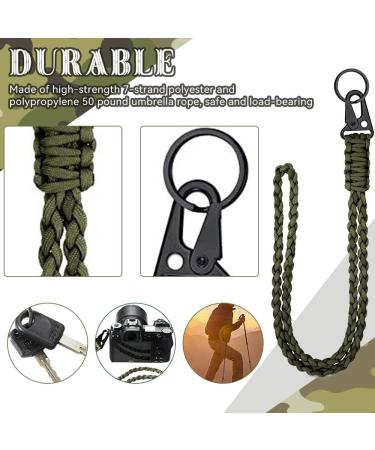 ROXNVM Paracord Key Trailer with Carabiner 4 Pack Lanyard Key Rings for Outdoor Camping & Hiking Ideal for Men & Women - Buy Online on GoSupps.com
