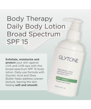 Glytone Daily Body Lotion SPF 15 with Glycolic Acid & Shea Butter - 12 fl. oz - Buy Online on GoSupps.com
