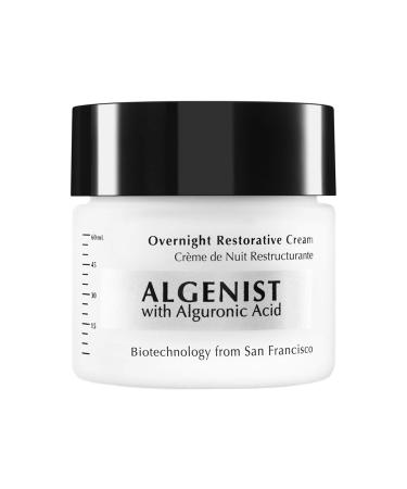 Algenist Overnight Restorative Cream - PM Facial Treatment with Watermelon & Apple Extract - Non-Comedogenic & Hypoallergenic Skincare (60ml / 2oz)