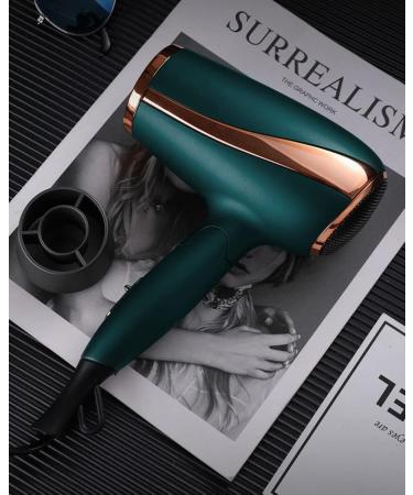 Hair Dryer Professional Ionic Hairdryer 2300W Salon Fast Blow Dryers 3 Heat 2 Speed Settings and Cool Shot Button Low Noise Powerful AC Motor with Hair Nozzle for Home and Salon Brown Small Gift Green - Buy Online on GoSupps.com