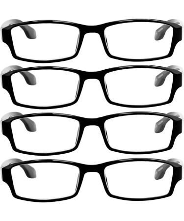 TruVision Readers 9501HP: Comfort Spring Hinges Reading Glasses 4 Pack Black 2.0x - Men and Women - Buy Online on GoSupps.com