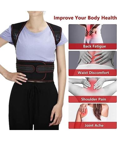 Magnets Therapy Lumbar Back Brace Posture Corrector Self-Heating Shoulder Waist Support Heated Vest With 108pcs Magnets Release Heat Relief Pain For Women Men (Color : Black Size : M) lofty ambition Black L - Buy Online on GoSupps.com