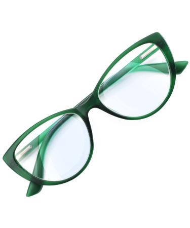 Sanico fashionable reading glasses CAT-Eye sealing thickness 1.0 2.0 2.5 3.5 dioptria I visual aid modern reading aid i reading glasses women glasses 1.0 1.5 2.5 3.5 model Andes Green 2.5 Dioptries