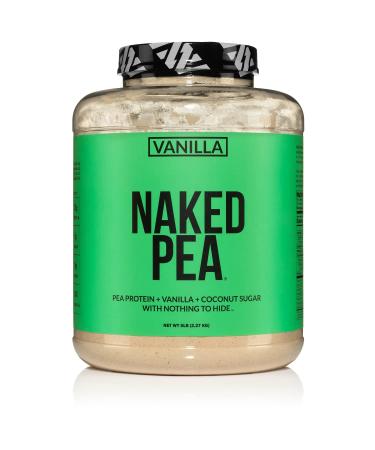 Naked Vanilla Pea Protein Isolate from North American Farms - 5lb Bulk  Plant Based  Vegetarian & Vegan Protein. Easy to Digest  Non-GMO  Gluten Free  Lactose Free  Soy Free Vanilla 5 Pound (Pack of 1)