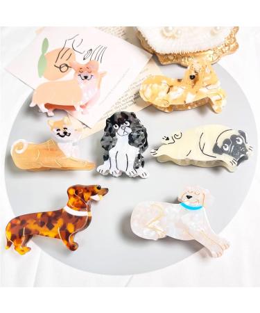 French Bulldog Acetate Hair Clips - Small Claw Clips for Girls and Women - Buy Online on GoSupps.com