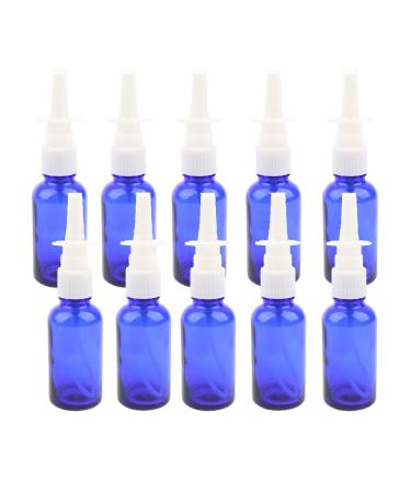 Bulk 10pcs Empty Refillable Glass Nasal Spray Bottles 30ml Blue 30ml
