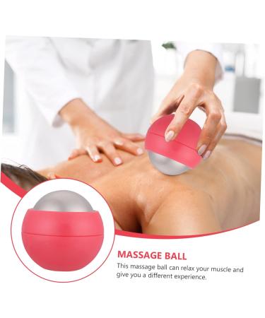 Magiclulu Hand Massage Ball Set - 4 in 1 Tauben Bird Ice Massage Roller for Face & Foot Relief | Hot & Cold Stainless Steel Device for Fasciitis & Fitness - Pink - Buy Online on GoSupps.com