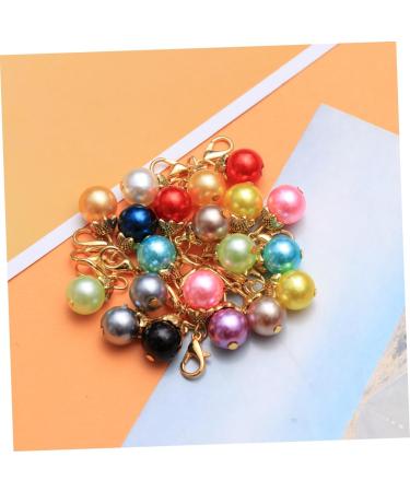 LALAFINA 60 Pcs DIY Bracelet Drop Pearls Round Ball Pendant Charms Gold Locket Pendant Accessories Set Alloy - Buy Online on GoSupps.com