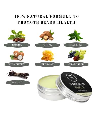 Striking Viking Beard Balm Conditioner - 2 Pack, Natural Softening & Styling Wax with Shea Butter & Vanilla Scent - Buy Online on GoSupps.com
