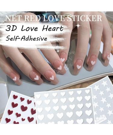 DIY Manicure Constellation Red Black White Letter Number Love Heart 3D Nail Stickers Self-Adhesive Decals(set 01) - Buy Online on GoSupps.com