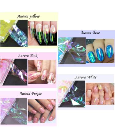 CHANGAR Ice Cube Aurora Glass Nail Art Stickers - 5 Boxes - Buy Online on GoSupps.com