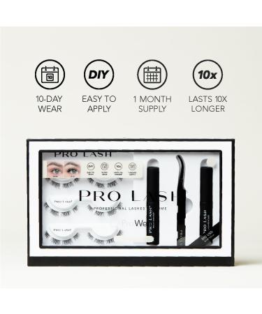Pro Lash Starter Kit | Professional Quality Lashes at Home | Easy & Waterproof | Lasts 10 Days | 3 Sets Included - Buy Online on GoSupps.com