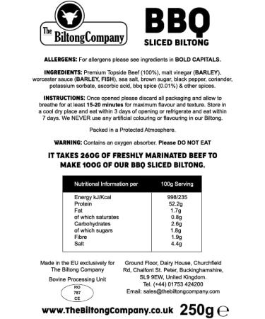 Biltong - 1kg - Sliced Super Fest - 4 Flavours - Original Peri Peri Garlic Pepper BBQ - Buy Online on GoSupps.com