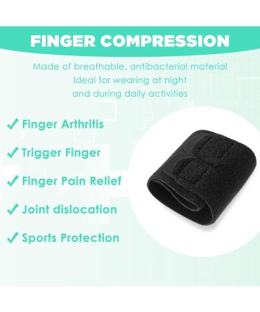 Buy Two-Finger Splints - Adjustable Nylon Finger Buddy Wraps for Sports - Compression Sleeves for Basketball Tennis Volleyball & Badminton (Black - Buy Online on GoSupps.com