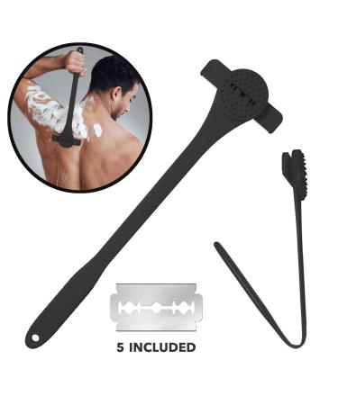 Back Shaver for Men - Long Handle Hair & Body Shaver with Safety Blade Technology | Wet & Dry Use - Buy Online on GoSupps.com