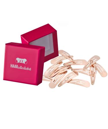 Hair -like love 14 pieces snap hair clips women - rose gold - 5cm metal hair clips hair clip hair clips children hair clips with box for women girls men