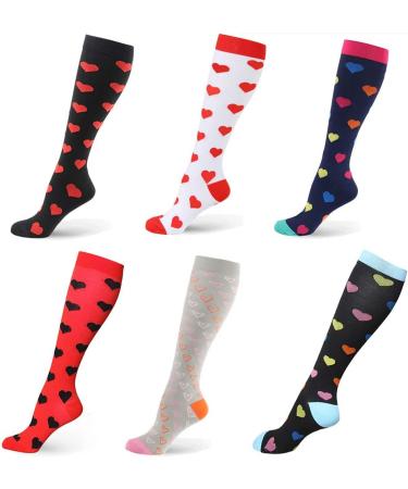 Ixkbiced Compression Socks for Women - Knee High Travel & Cycling Socks for Pain Relief - Buy Online on GoSupps.com