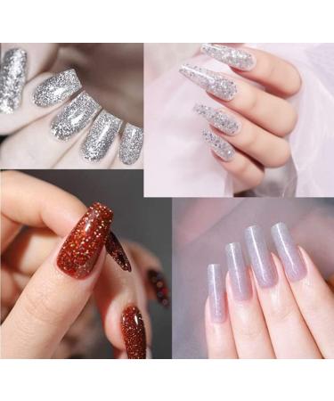 ICATHUNY 15ml Clear Glitter Poly Nail Gel for Long-Lasting Nail Extensions - Easy to Use for DIY Nail Art or Salon - Nude Poly Nail Enhancement Builder Gel - Ideal for Beginners - Buy Online on GoSupps.com