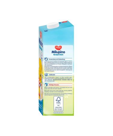 Buy Milupino Children's Milk Ready to Drink (6x1L) - Nutritional Support for Toddlers 1 Year+ | International Shipping Available - Buy Online on GoSupps.com