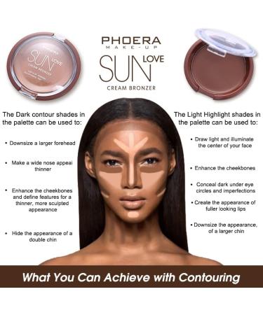 Phoera Sun Love Cream Bronzer - Natural Looking Matte Sun-Kissed Glow - Sweat Resistant - Aquapurity (203 Sunset) - Buy Online on GoSupps.com
