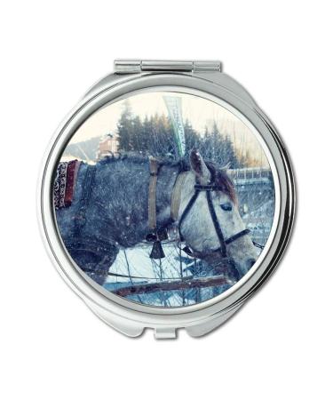YENDOSTEEN Mirror makeup mirror animal cold frost pocket mirror portable mirror