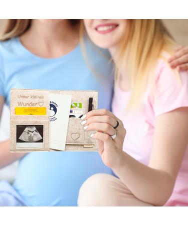Pundus Premium Beige Mutterpass Cover - Stylish Organizer for Pregnancy Documents & Ultrasound Photos | Perfect Gift for Moms-to-Be - Buy Online on GoSupps.com