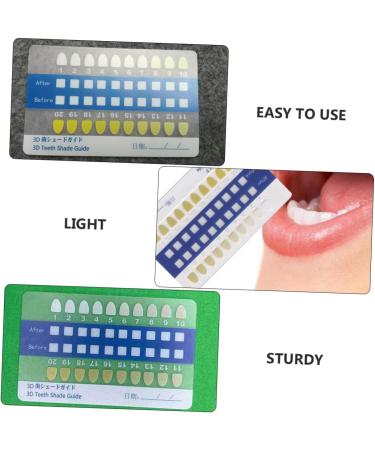 Buy Healifty 20-Piece Tooth Color Scale Set | PVC Bleached Color Chart for Accurate Tooth Shade Matching - Buy Online on GoSupps.com