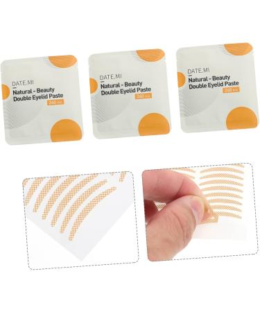 Ipetboom 3 Sets Double Eyelid Sticker Eye Makeup Tool Makeup Supplies Eyelid Strips Snap Tape Cello Tape Glue Tape Double Eyelid Tape Eye Lift Tape Ktape Fiber Eye Patch Invisible 8.2X7.5X0.1CM - Buy Online on GoSupps.com