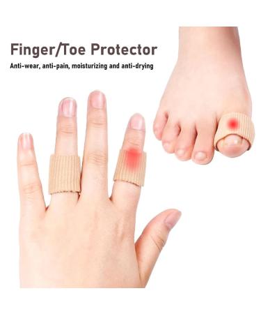 Toe Protection Caps - 3 Silicone Gel Toe Cushions & Finger Tape for Pain Relief Hammer Toe & Callus Support - Buy Online on GoSupps.com