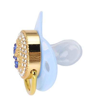 Soft Touch Silicone Baby Pacifier 6-18 Months | Bling Anti-Static Design | Newborn Essentials - M Blue - Buy Online on GoSupps.com