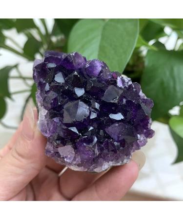 100-120g Natural Stone deep Amethyst Quartz Crystal Cluster Specimen ningxiao