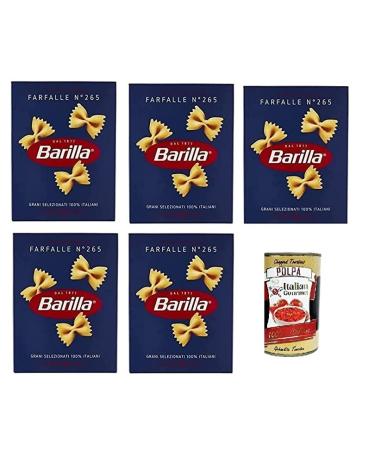 Italian Gourmet E.R. 5 x Barilla Farfalle Pasta No. 265 Italian Pasta 500 g + Italian Gourmet Pulp 400 g