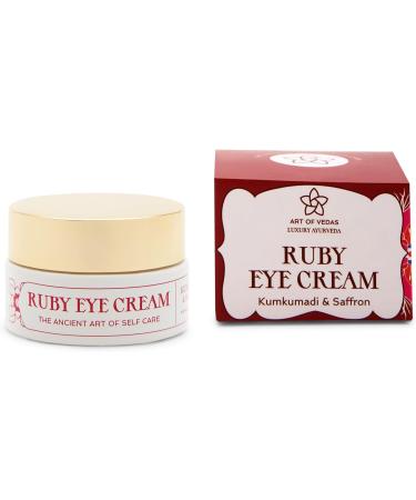 Ruby Ayurvedic Eye Cream 15ML - Anti-Dark Circles Pigmentation Wrinkles and Fine Lines Treatment - Ayurvedic Herbs Kumkumadi Oil Vegan and Natural - Art of Vedas - Buy Online on GoSupps.com