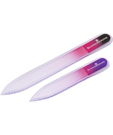 Buy Sword Crown Crystal Glass Nail File Set - Original Czech Republic | 14cm & 9cm Double-Sided Set of 2 | International Shipping Available - Buy Online on GoSupps.com