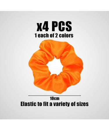 4 Pieces Neon Color Hair Ties Satin Hair Ties Hair Ties for Women Elastic Hair Ties Hair Ties Elegant Hair Ties Hair Ties for Ladies and Girls - Buy Online on GoSupps.com