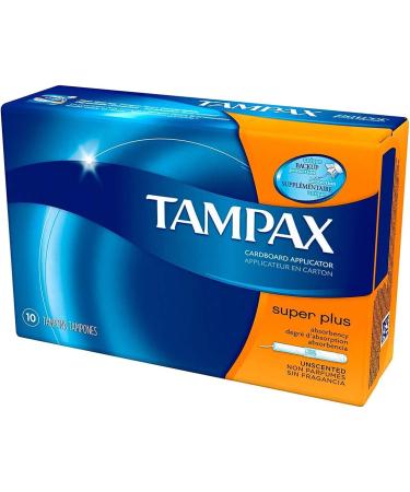 Tampax Cardboard Applicator Tampons Super Plus Absorbency 40 Count - Pack of 4 - Buy Online on GoSupps.com