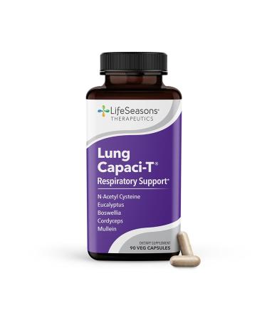 LifeSeasons Breathe-X with Lung Capaci-T - Allergy & Respiratory Support - Fast Acting Sinus Relief - Increases Oxygen Capacity & Reduces Mucus - 180 Capsules - Buy Online on GoSupps.com