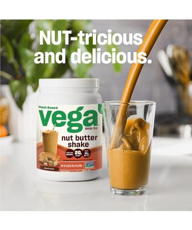 Vega Nut Butter Shake Peanut Butter & Banana - Vegan Protein Powder 20g Protein Real Food Ingredients No Added Sugar 1.39 lbs - Buy Online on GoSupps.com