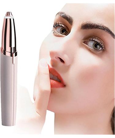 Jiamian Rose Gold Electric Eyebrow Trimmer - Painless Portable Epilator for Women with LED Light - Buy Online on GoSupps.com