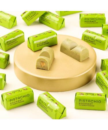 Venchi - Gourmet Mini Pistachio Ingot, 1kg - Chocolate with Crunchy Pistachios - Gluten Free