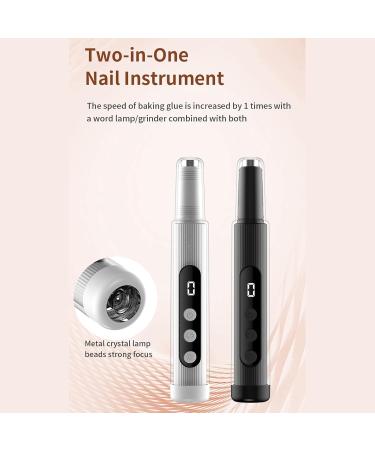 Multi-Functional Grill Lamp Nail Polisher - 9 Speeds USB Charging On-Screen Display 18000RPM - Buy Online on GoSupps.com