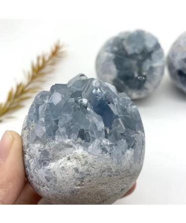 Natural Blue Celestite Crystal Cluster Raw Stones Ornaments Crystal Stones Purification GiftsOre NaturalReiki Decoration Stone Mineral Specimen 350-390grams - Buy Online on GoSupps.com