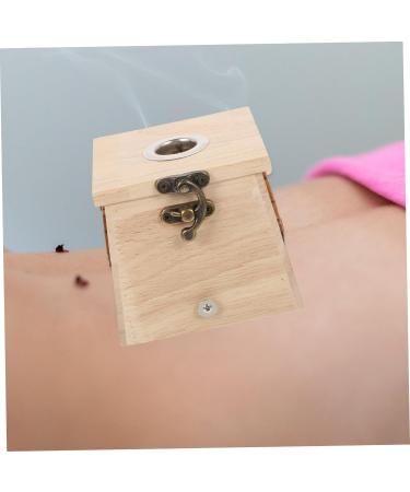 OHPHCALL Box solid wood moxibustion box chinese moxibustion heat handheld massagers vessel tools moxa stick wood tools Moxas Stick Burner Stainless steel household moxibustion instrument - Buy Online on GoSupps.com