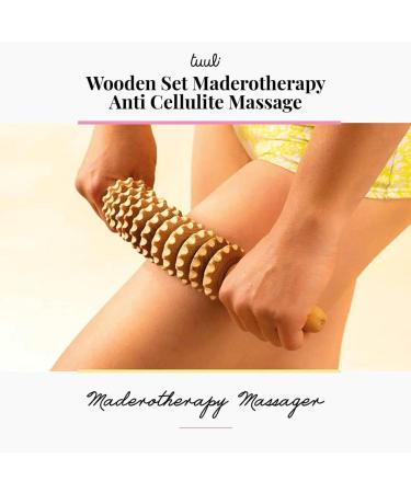 Tuuli Maderotherapy Set - Massager Roller for Cellulite & Lymphatic Drainage | Wooden Accessories for Effective Body Care - Buy Online on GoSupps.com