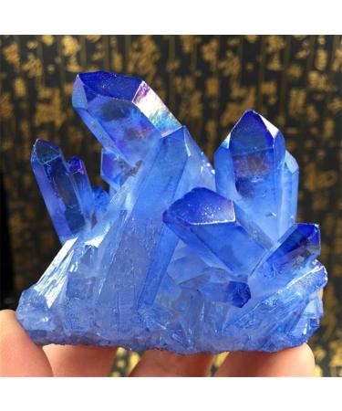 Natural Crystal Rough Natural Quartz Crystal 1pcs 70-100g Special Small Pieces of Natural Blue Crystal Cluster of raw Stone degaussing Home Office Decor