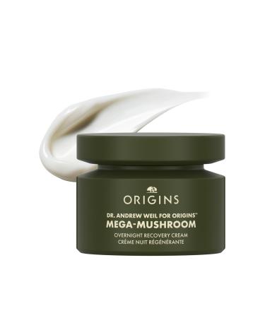 Origins Mega-Mushroom Overnight Recovery Skin Barrier Cream | For Deep Overnight Hydration & Reduced Visible Redness | With Reishi Mushroom Fermented Chaga Mushroom & Evening Primrose 1.7 Fl Oz
