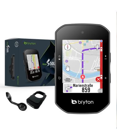 Bryton Rider S500 2.4 "Color touchscreen GPS bicycle computer with offline-EU card and navigation compatible with e-bikes Shimano Steps and Ant+ Lev S500 (Device only) - Buy Online on GoSupps.com